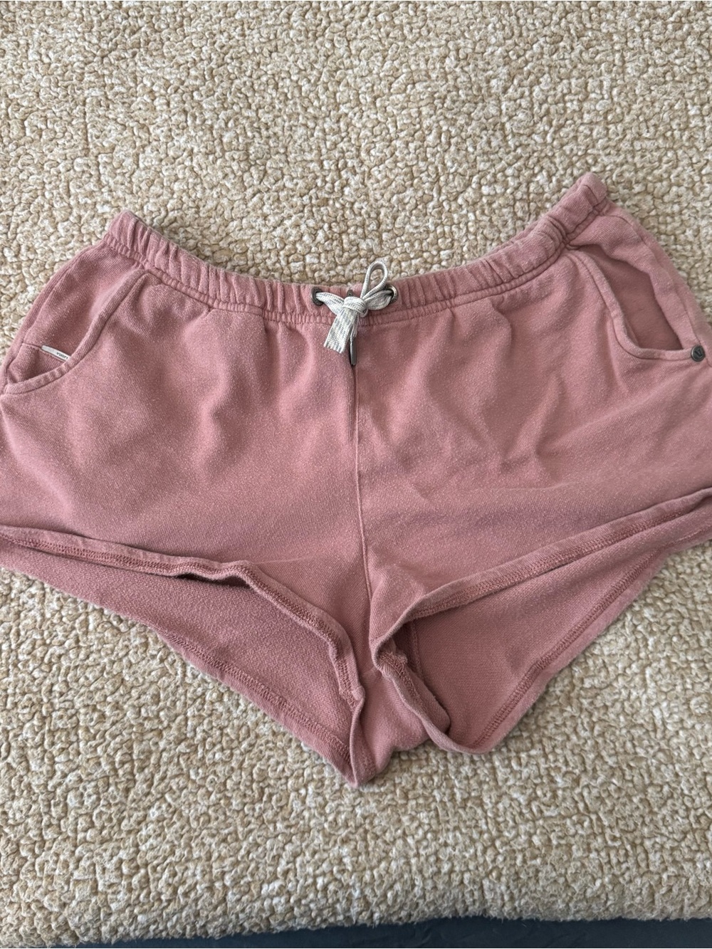 Vuori Mauve-Pink Athletic Lounge Shorts with Drawstring